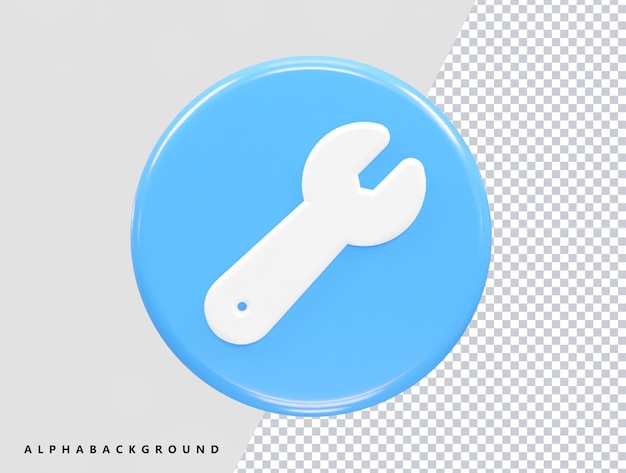 Tools icon 3d rendering element illustration