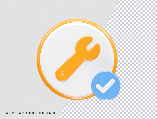 Tools icon 3d rendering element illustration