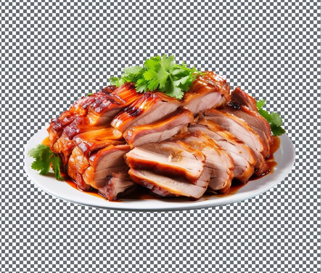 PSD toothsome cantonese roast pork isolado em fundo transparente