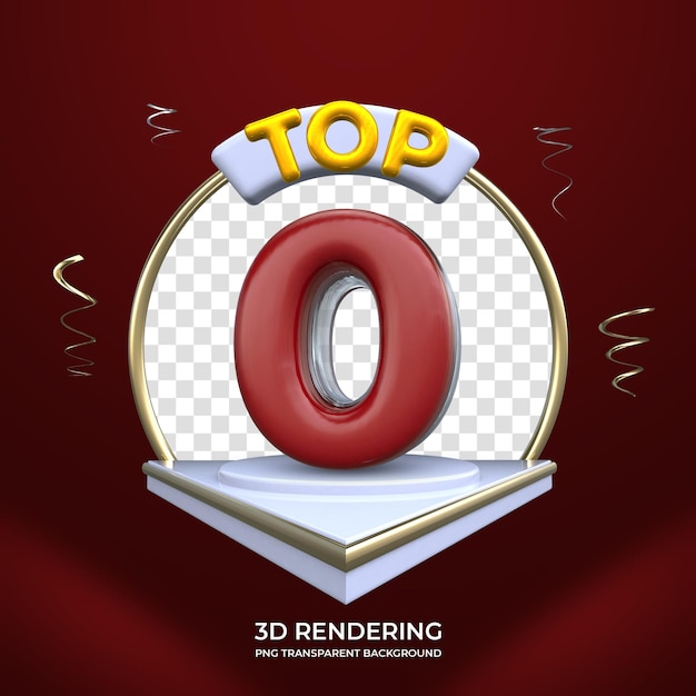 Top 0 Award 3D-Rendering isolierter transparenter Hintergrund
