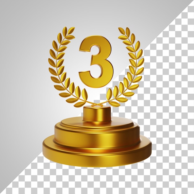 Top 3 Trophée Or 3d Réaliste