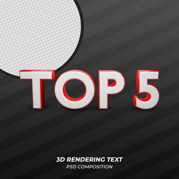 Top 5 de texto en 3d