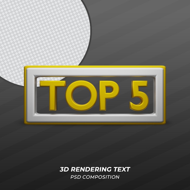 top 5 texto de renderizado de lujo 3d