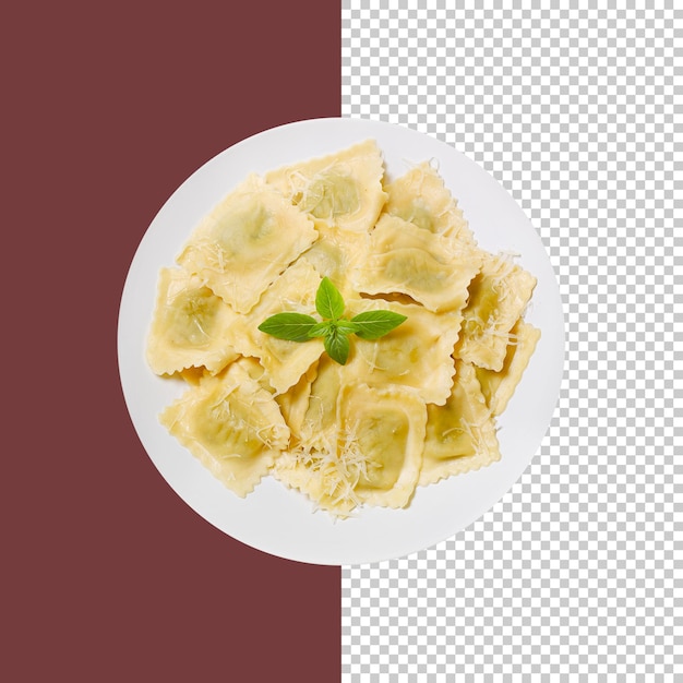 PSD top-ansicht ravioli-pasta