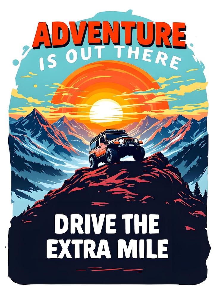 PSD top aventuras off-road com um jeep 4x4 pioneiro