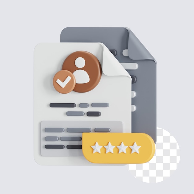 Top candidate 3D Illustration