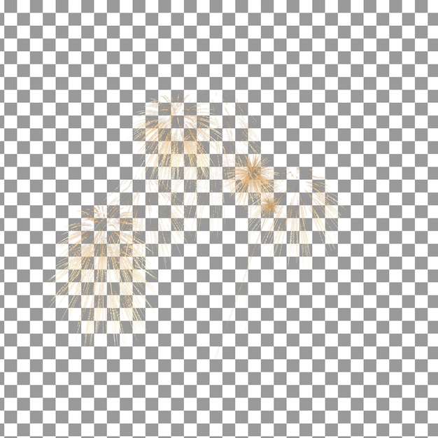 Top de fuegos artificiales PSD 3D en un fondo aislado y transparente