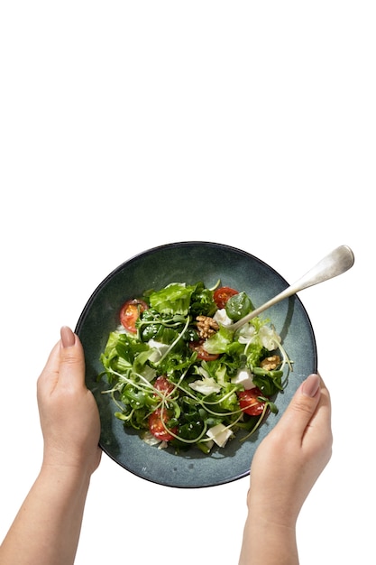Top-View Keto-Diät-Gericht Stillleben