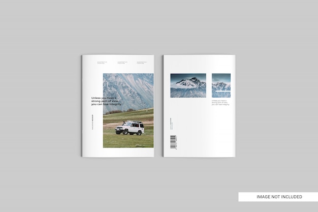 Top view magazine mockup