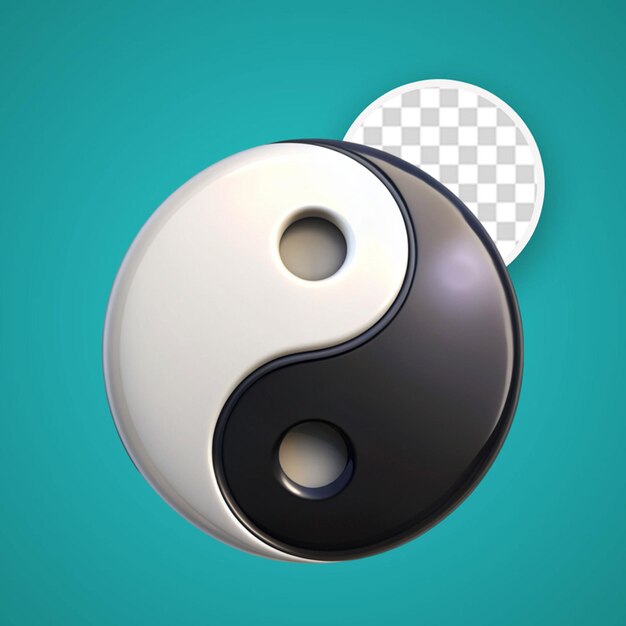 PSD top view of ying and yang symbol