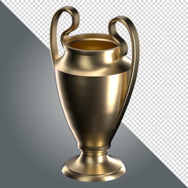 Top view PNG trofeo d'oro di calcio sportivo