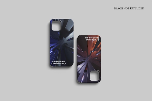 Top view smartphone case mockup