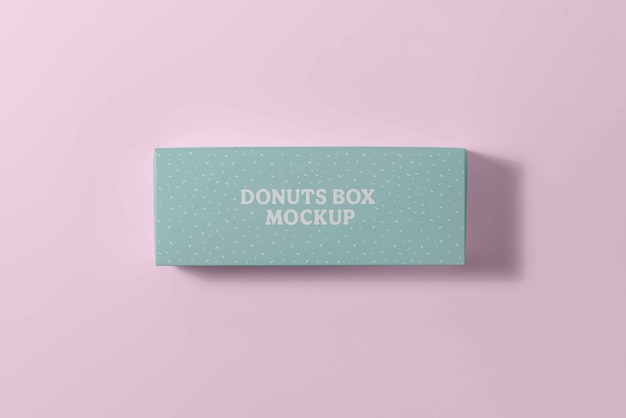 Top View Studio Donut Box Branding Mockup