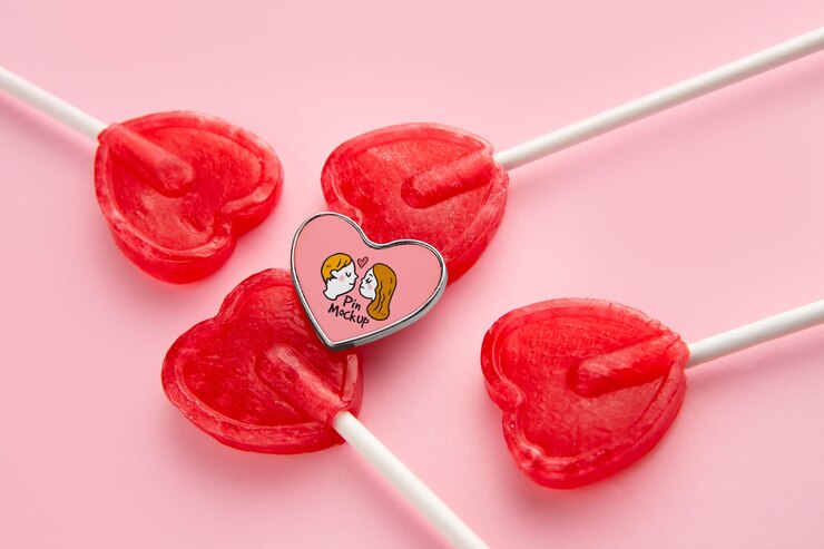 PSD top voew sul disegno di merchandising per il giorno di san valentino