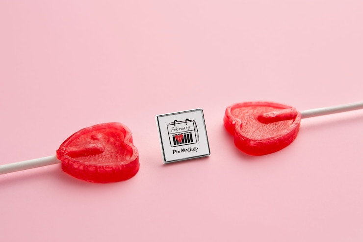 PSD top voew sul disegno di merchandising per il giorno di san valentino