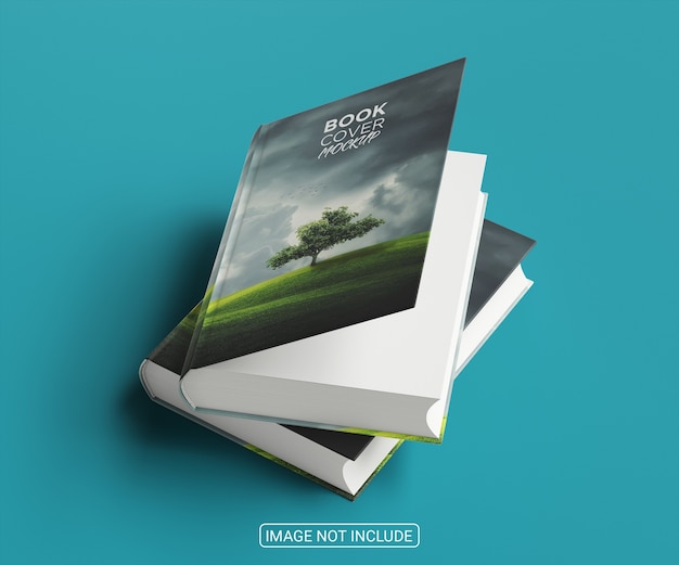 Top Winkel Ansicht Buchcover Modell Design