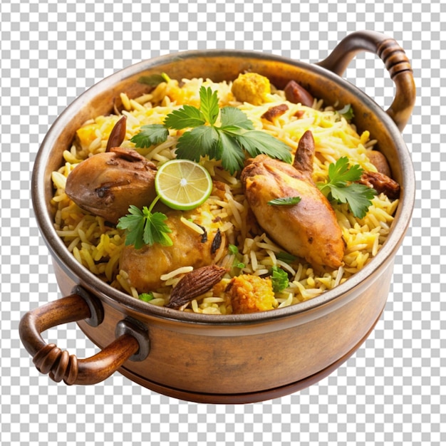 PSD topf mit aromatischer hühnerbiryani