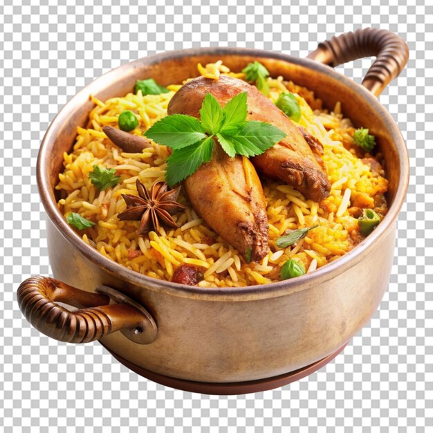 PSD topf mit aromatischer hühnerbiryani