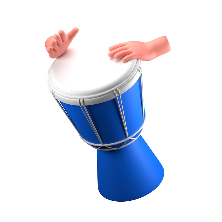 PSD toque o instrumento musical de mão jimbe