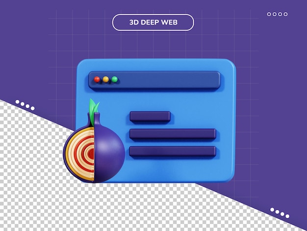 Tor web icono 3d