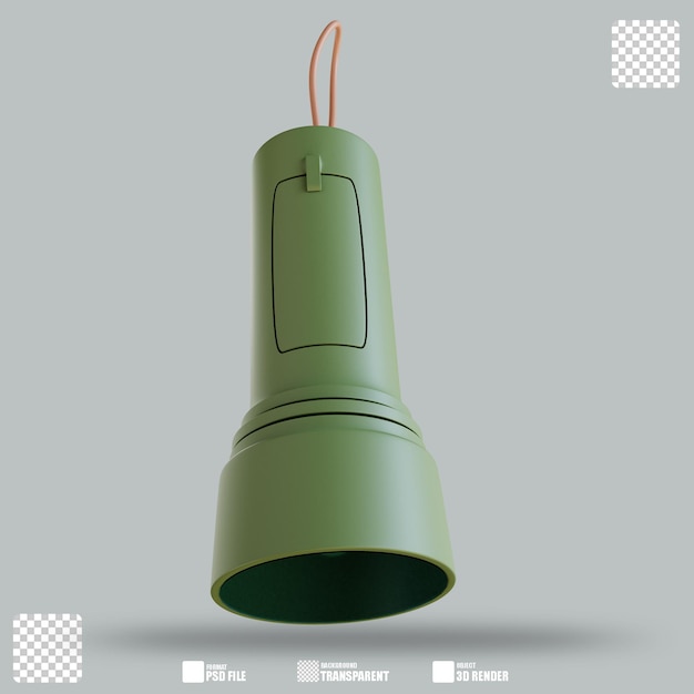 torcia elettrica dell'illustrazione 3D