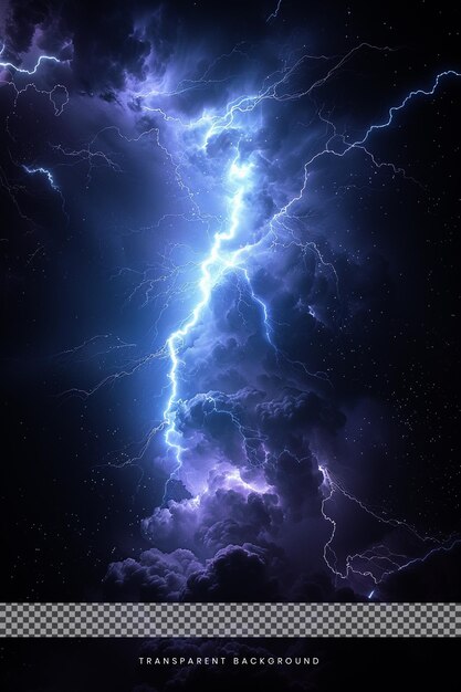 PSD tormenta nocturna nube iluminación tiempo en superposición transparente