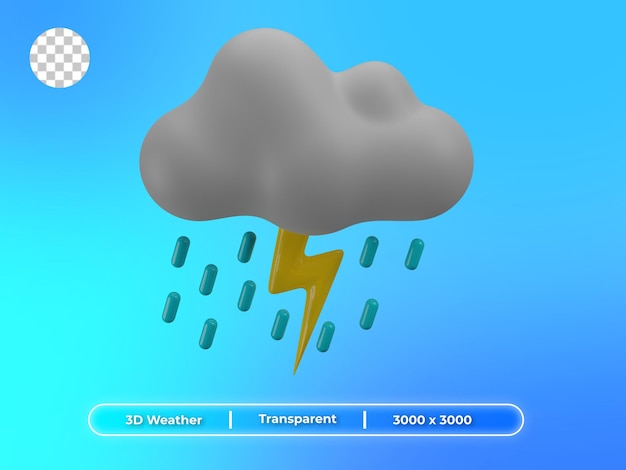 PSD tormenta, tiempo, 3d, ilustración