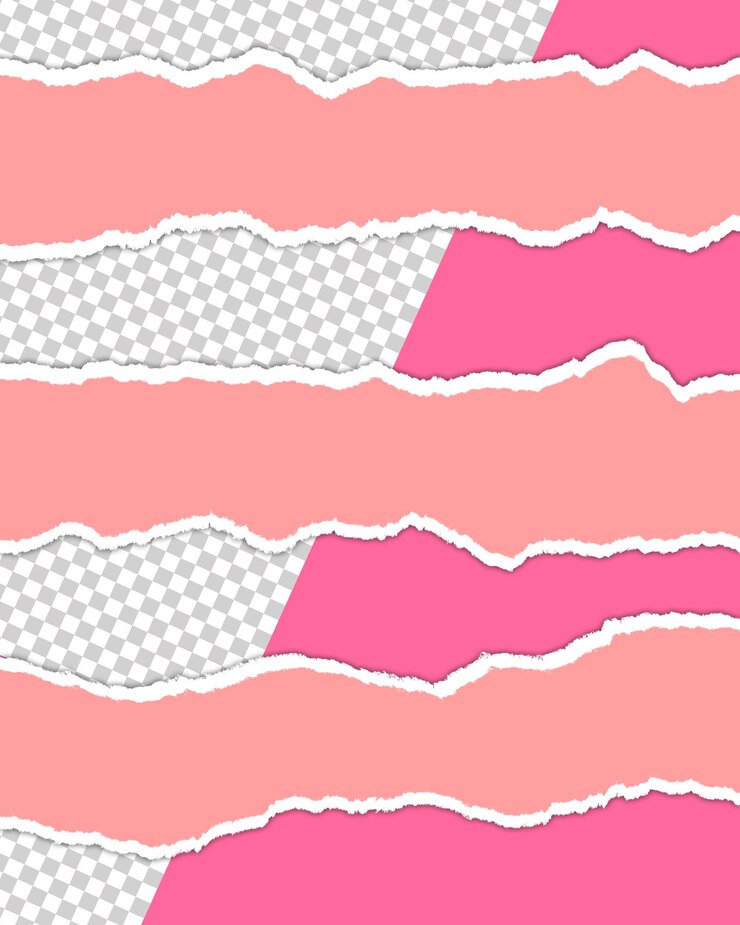 Torn ripper paper sheet textures set on transparent background