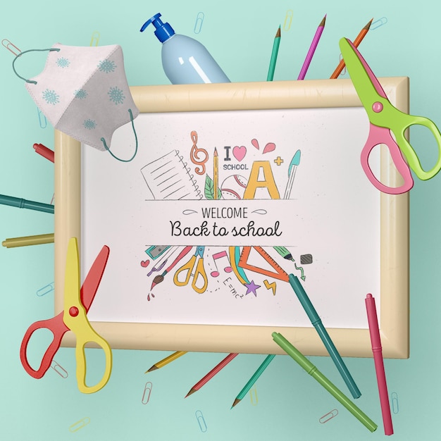 Torna al concetto di scuola mock-up