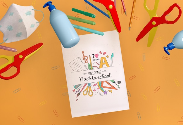 Torna al concetto di scuola mock-up