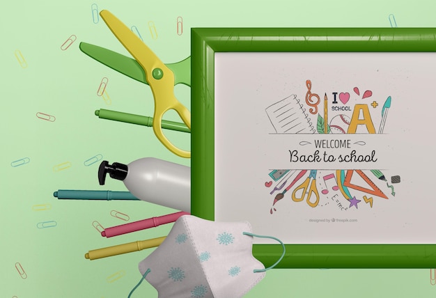 Torna al concetto di scuola mock-up