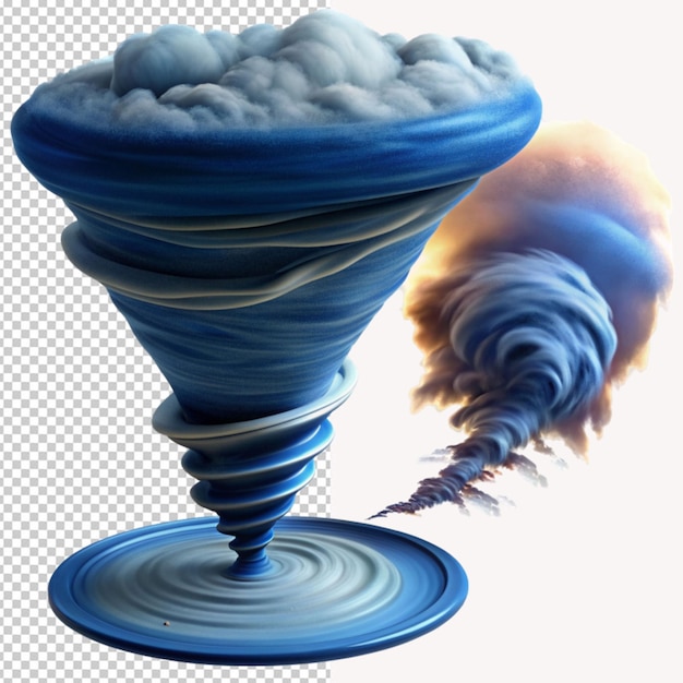 PSD tornado en un fondo transparente