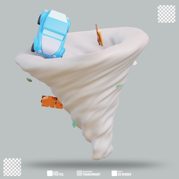 Tornado de ilustración 3d 2