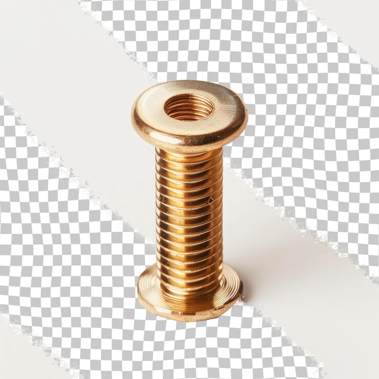 PSD un tornillo de oro con una tapa de oro que dice oro en él