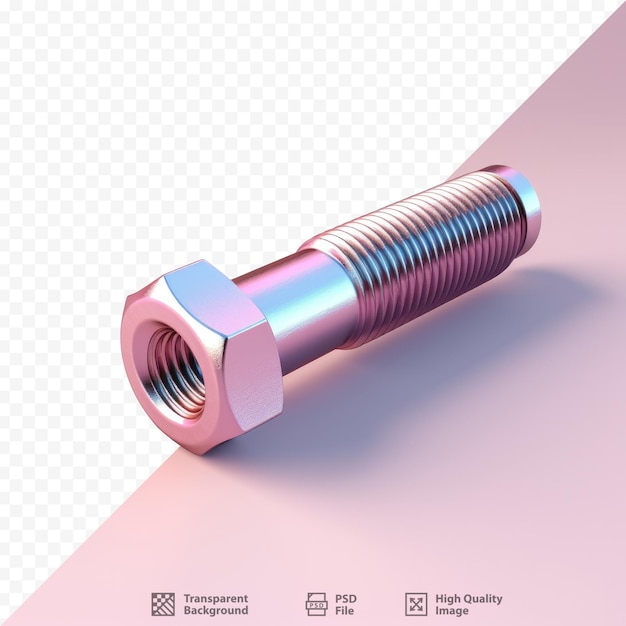 PSD un tornillo rosa que está etiquetado así como un tornillo.