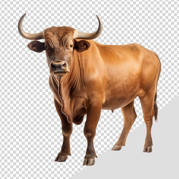 Toro aislado en un fondo transparente png