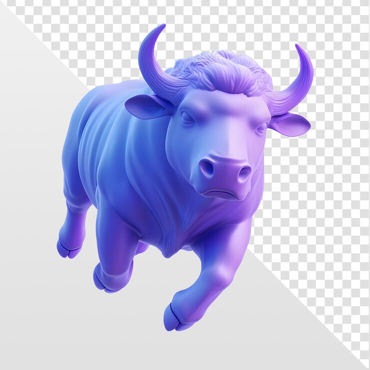 El toro púrpura en la carga
