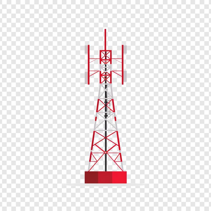 PSD torre di comunicazione rossa e bianca