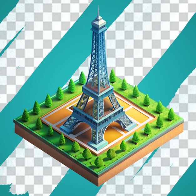 PSD una torre eiffel en 3d