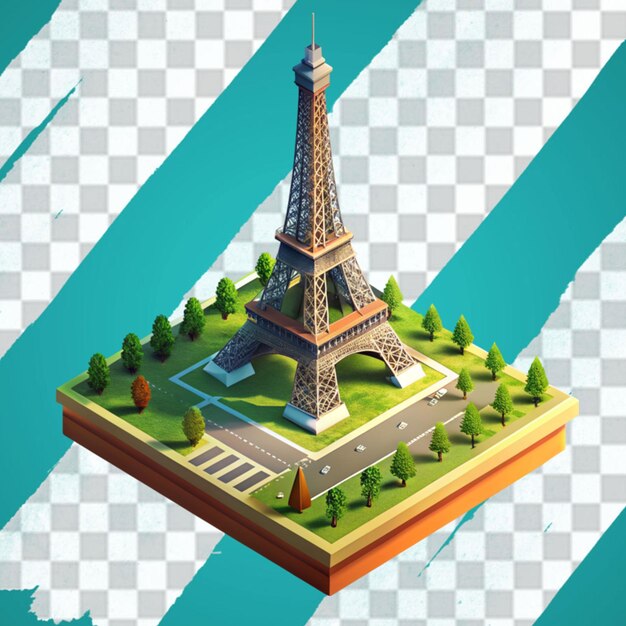 PSD una torre eiffel en 3d