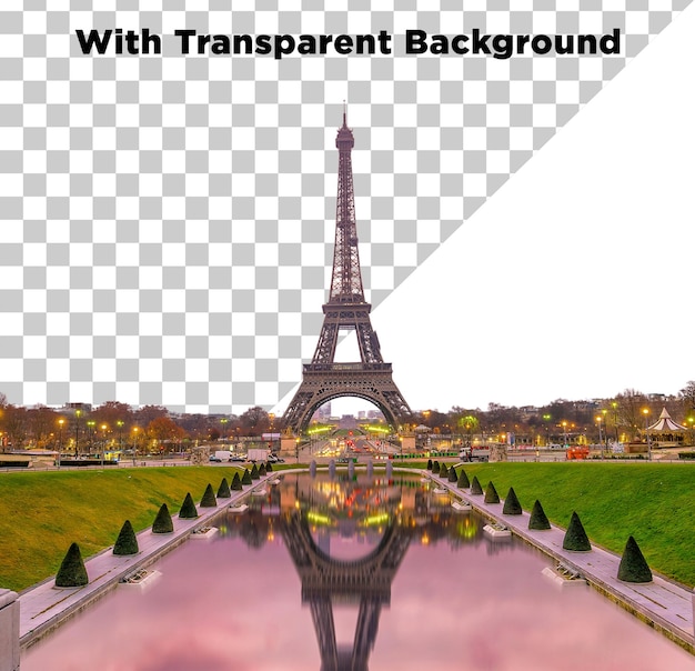 Torre Eiffel a Parigi Monumento storico Francia Turismo PNG PSD Isolato su sfondo trasparente