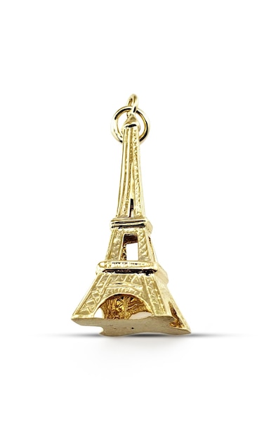 Torre Eiffel de color dorado de espectáculo parico o pieza decorativa