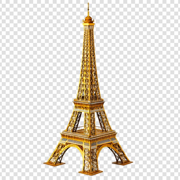 La Torre Eiffel en un fondo transparente