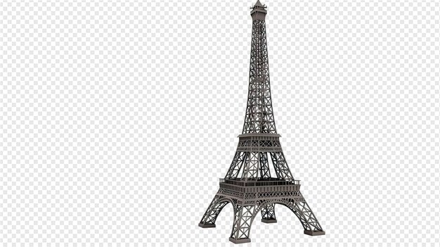 una torre Eiffel negra desde París