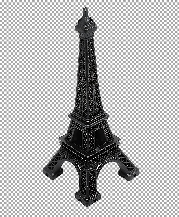 PSD torre eiffel png aislada en un fondo transparente