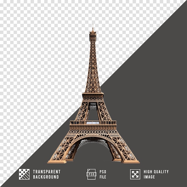 Torre Eiffel su uno sfondo trasparente