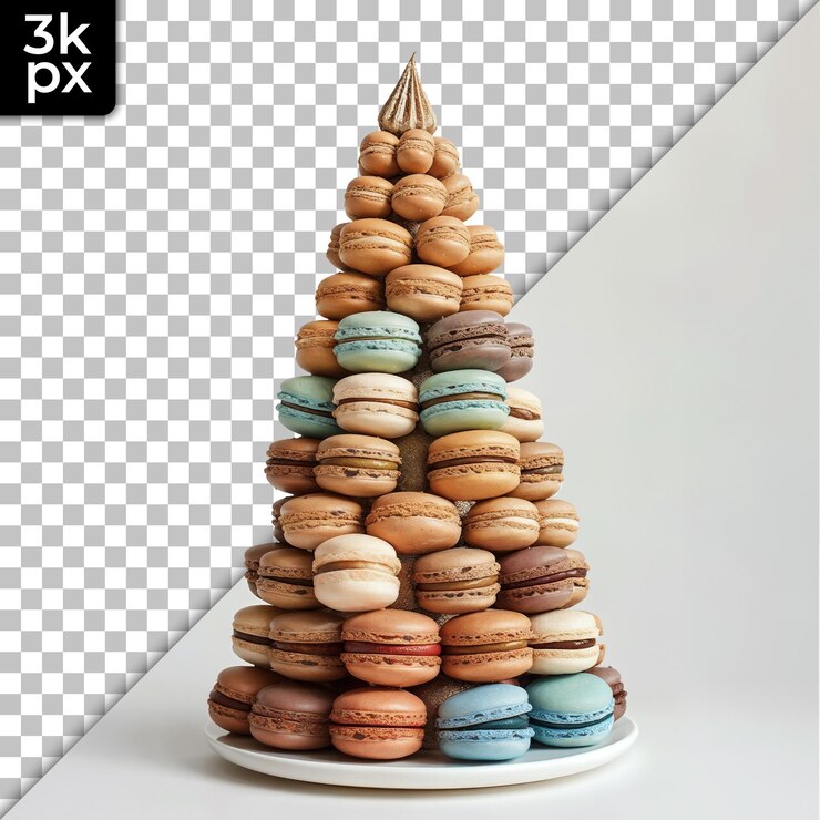 PSD la torre macaron en un fondo transparente