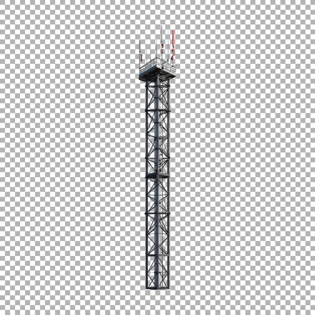 Torre de señal de PNG en fondo transparente generada por Ai