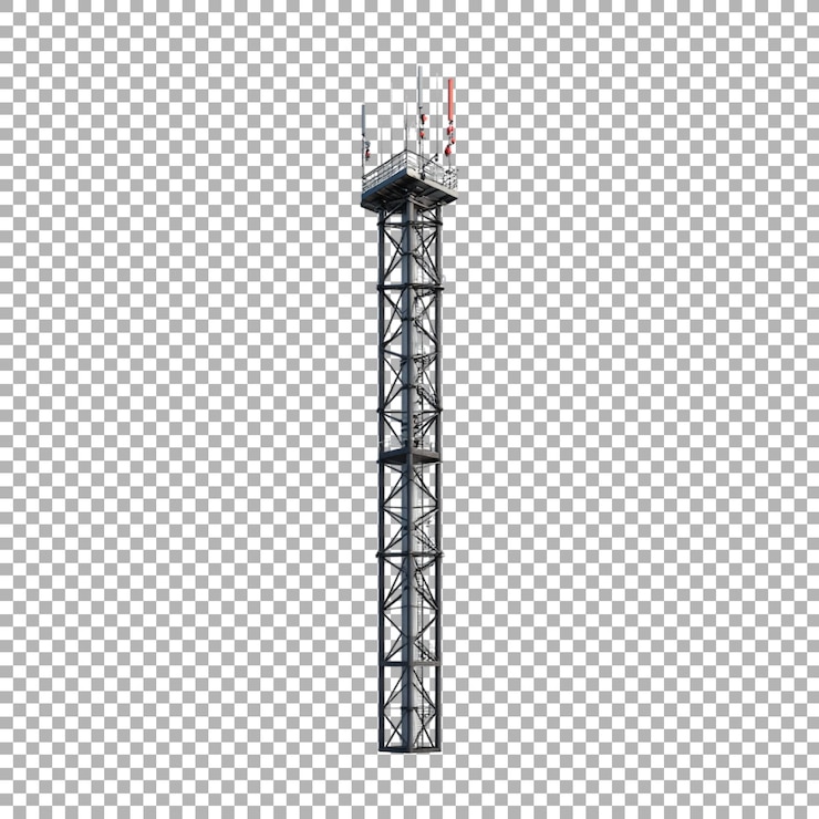 PSD torre de señal de png en fondo transparente generada por ai