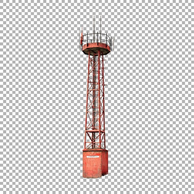 Torre de señal de PNG en fondo transparente generada por Ai